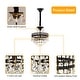 preview thumbnail 5 of 9, 30/60CM Round Crystal Light Fixture with 3 Color Black Gold Crown Design Chandelier for Entryway, Living Room, Bedroom