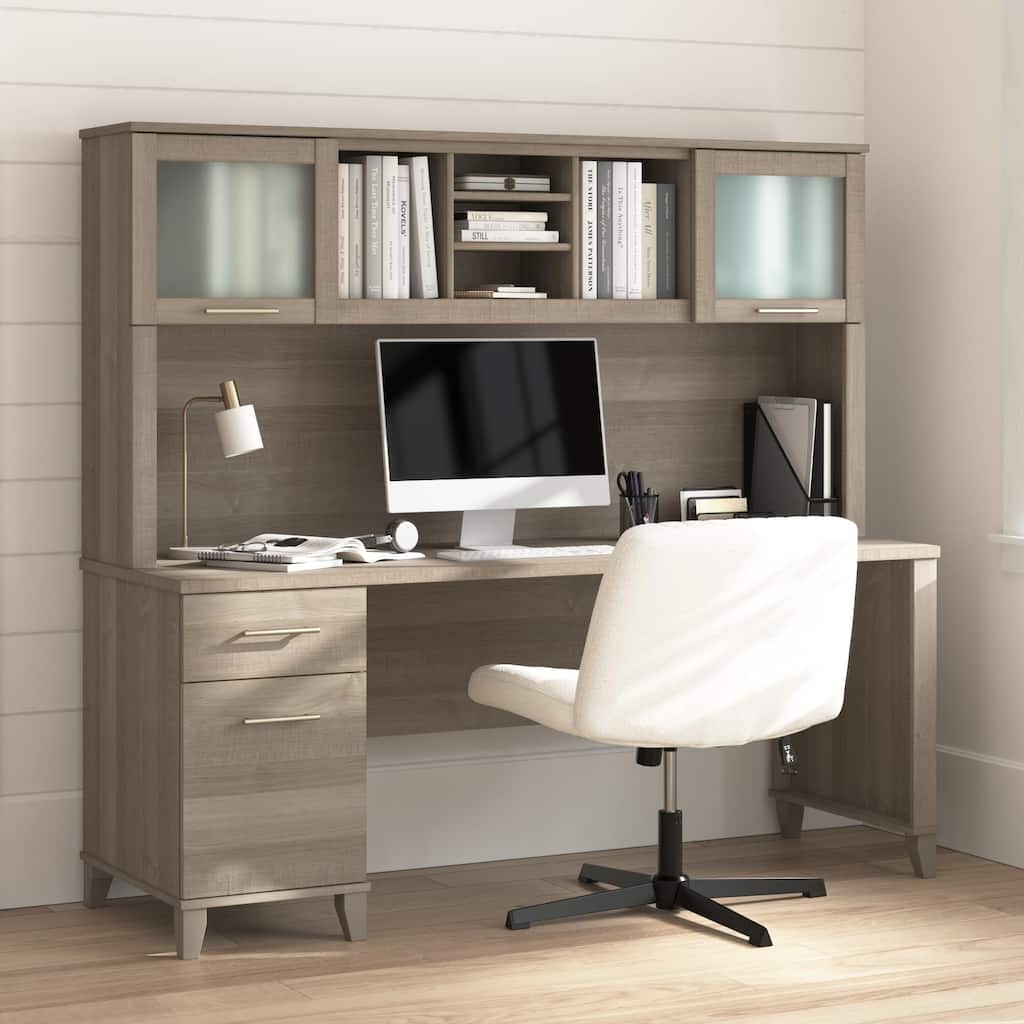 Bush Home Somerset 72W Office Desk with Hutch
