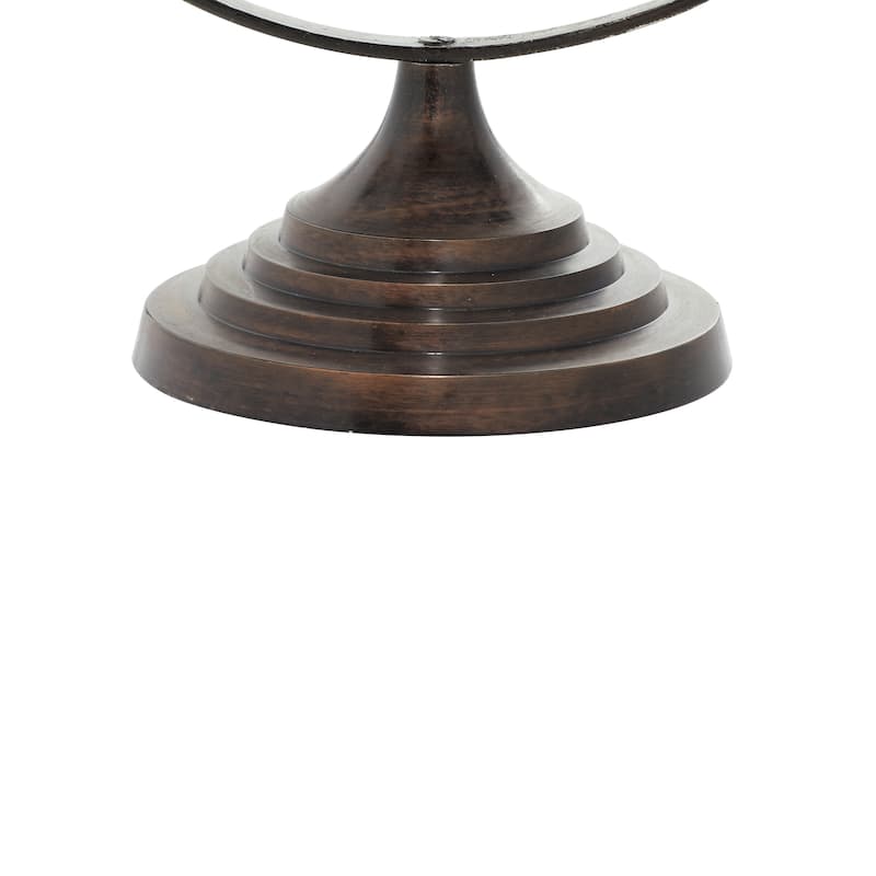 Aluminum Metal Compass Armillary Globe - Black - Roche River Decor - 12"W x 19"L x 17"H