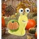 preview thumbnail 4 of 4, DolliBu Super Soft Yellow Snail Stuffed Animal w/ Pumpkin Plush Decor - 5.5 inches