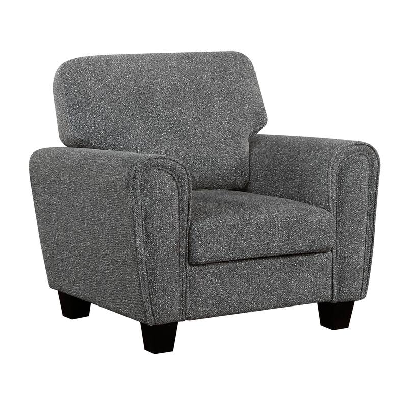 Ravenna 40" Modern & Contemporary Chenille Fabric Living Room Chair - Dark Gray