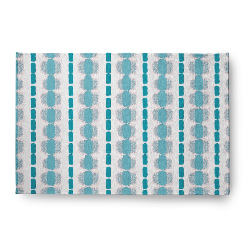 Watercolor Stripe Spring Chenille Rug - Explorer Blue - 4' x 6'