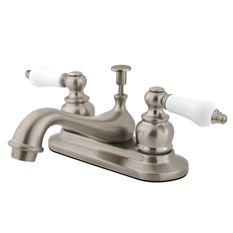 Kingston Brass Restoration 4 in. Centerset Bathroom Faucet - Brushed Nickel