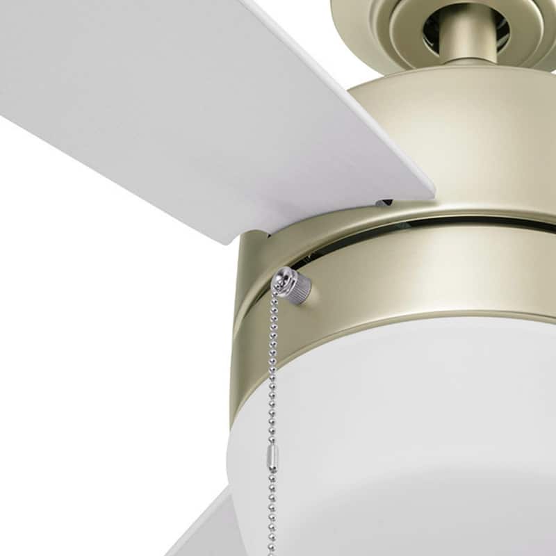 44" Honeywell Barcadero Matte Black Contemporary Indoor LED Ceiling Fan with Light, Pull Chain