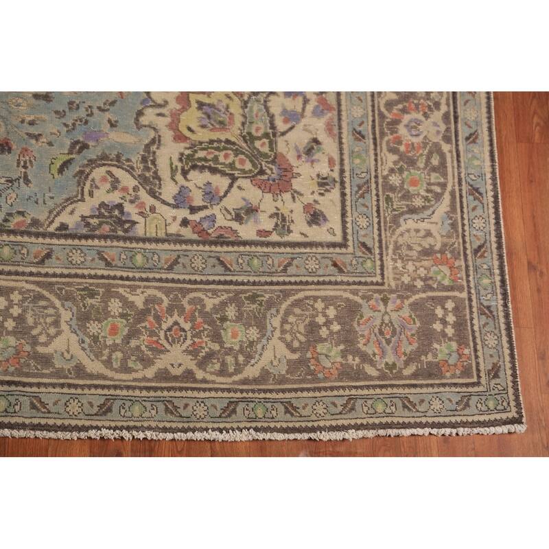 Medallion Tabriz Persian Area Rug Bedroom Hand-Knotted Wool Carpet - 8'6"x 11'8"