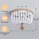preview thumbnail 5 of 30, OYIPRO 3 - Light 12'' Bohemia Beaded Flush Mount Light Fixtures