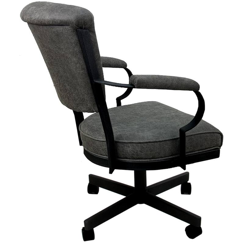 Miami Swivel Metal Caster Chair on Reading Base - 18" High Seat