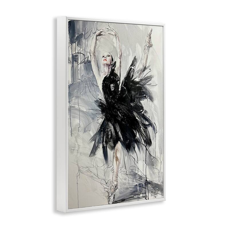 Stupell Graceful Dancer Abstract Framed Giclee Art Design By Lucille Lee