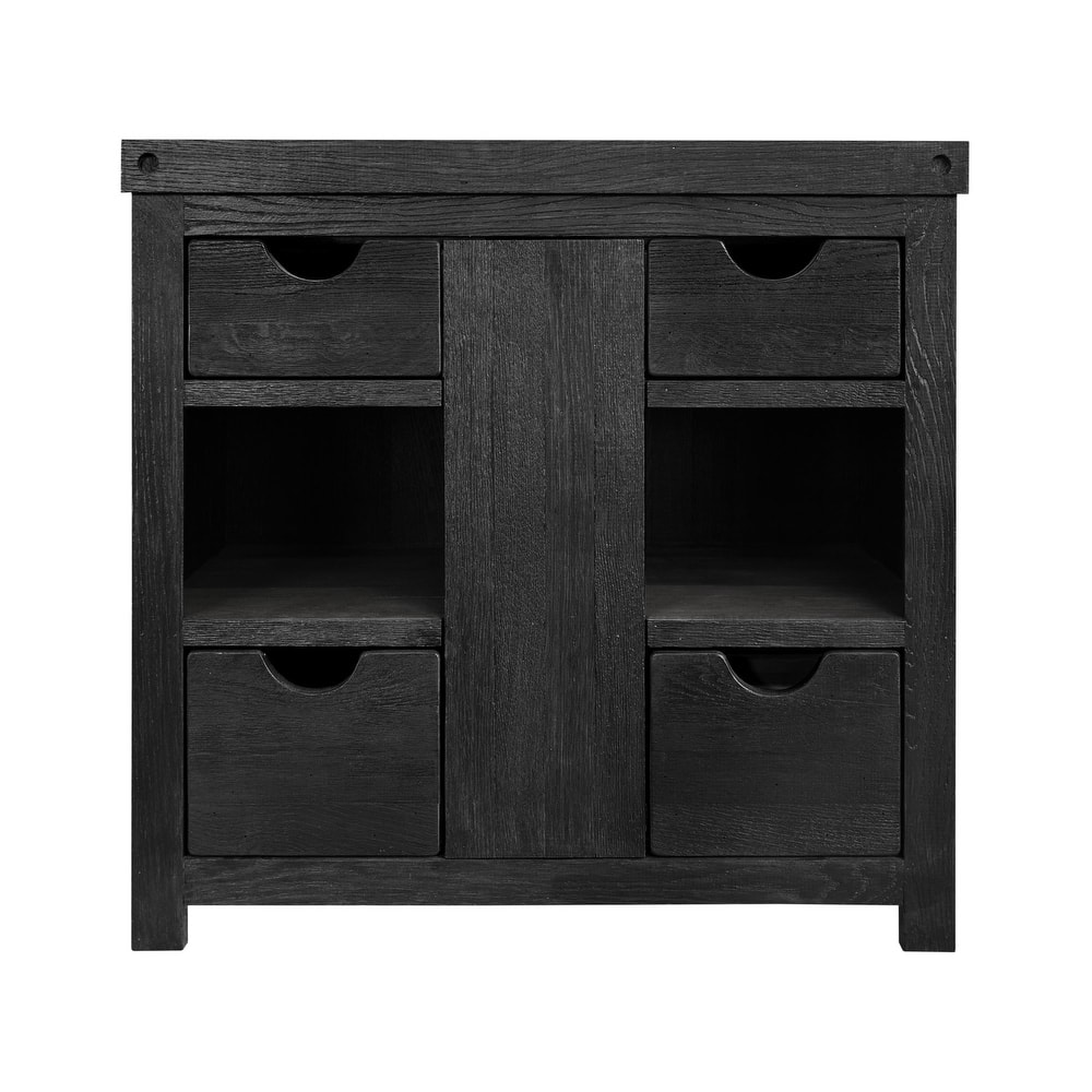 Vintner's Freestanding Reclaimed Oak Bathroom Vanity (Base Only)