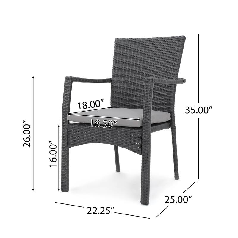Sloane Outdoor 3 Piece Wicker Bistro Set by Christopher Knight Home