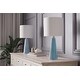 preview thumbnail 37 of 106, 16-in. Glass Lamp w/ Brushed Nickel Accents and Drum Shade