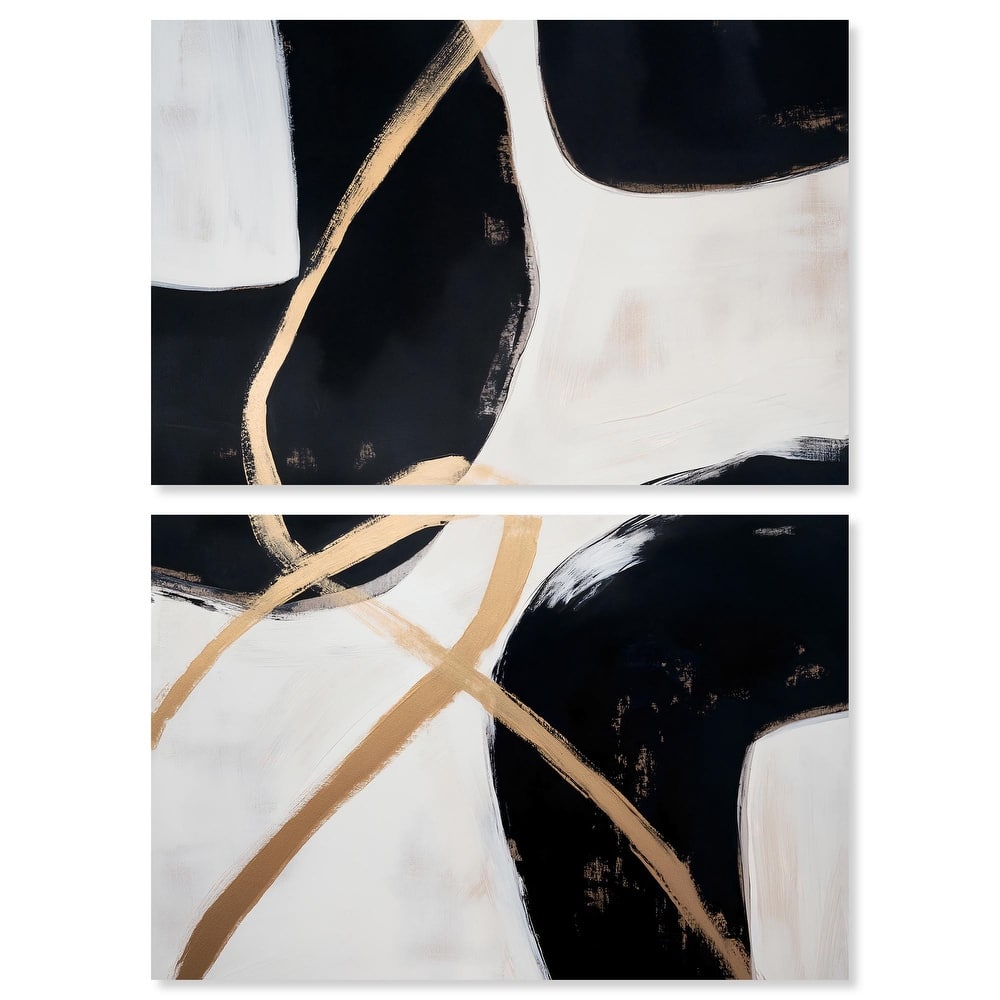 Rhythm of Contrast Canvas Set of 2 by Art Remedy, Gallery Wrapped