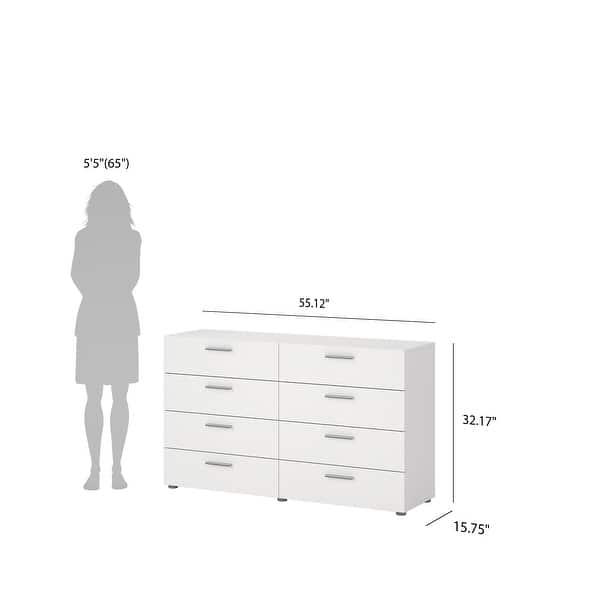 dimension image slide 1 of 12, Porch & Den Angus Space-saving 8-Drawer Double Dresser