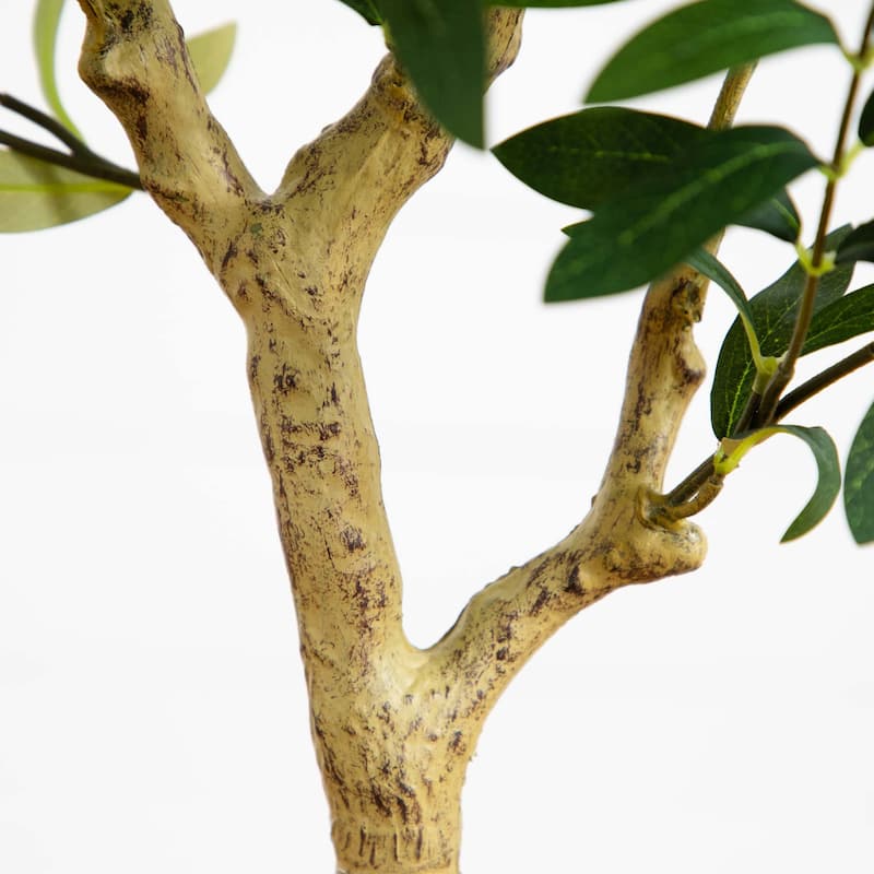 Black Olive Artificial Potted Tree - 4'