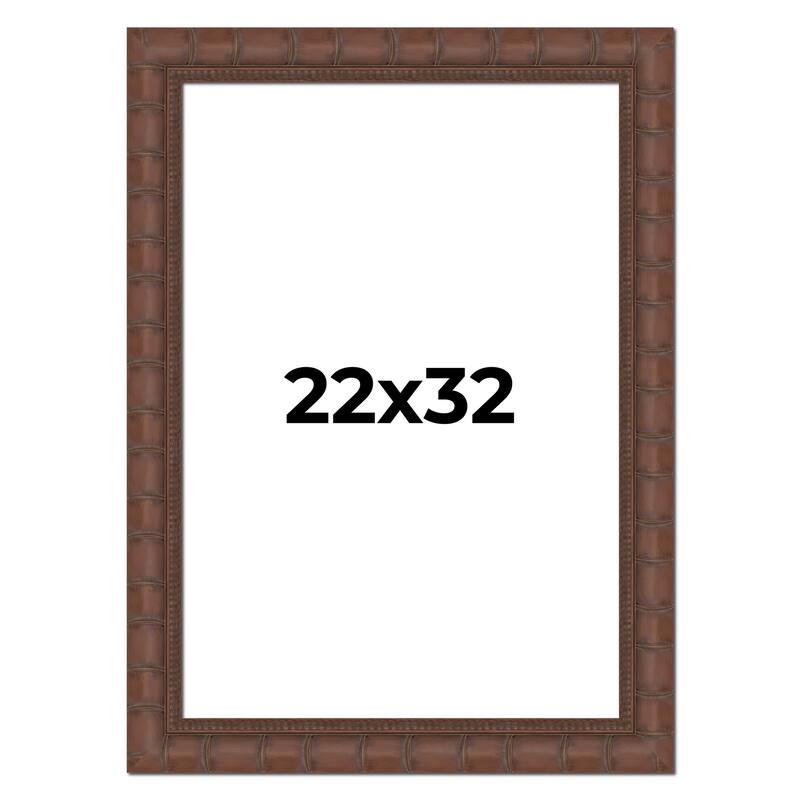 22x32 Frame Pewter Solid Wood Picture Frame Width 1.625 Inches | Interior Frame Depth 0.6875 Inches
