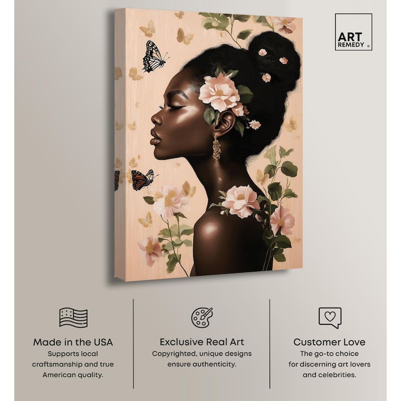 Apricot Whisper Canvas by Art Remedy, Gallery Wrapped