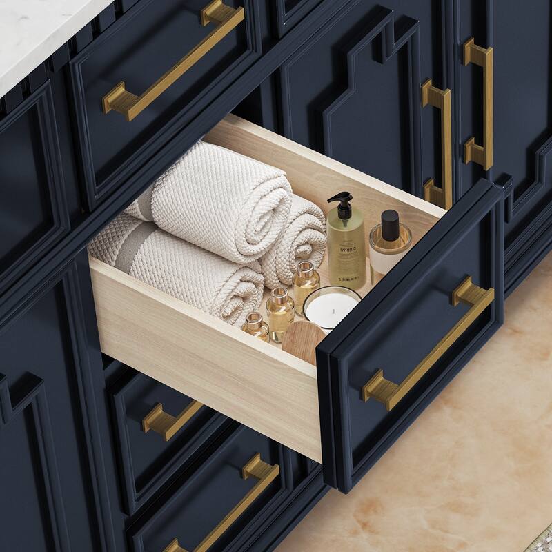 36 Inch Bathroom Vanity with Sink, Soft-Close Sliding Drawers & Cabinet, Bathroom Vanity Cabinet Set in White