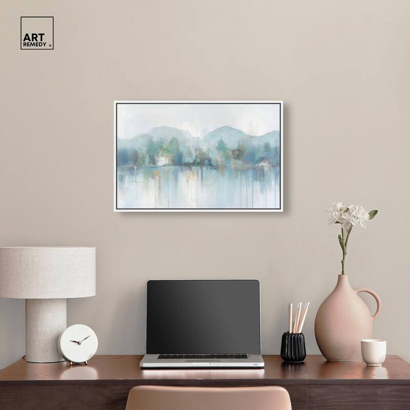 Mirrored Aqua Dream II Canvas by Art Remedy
