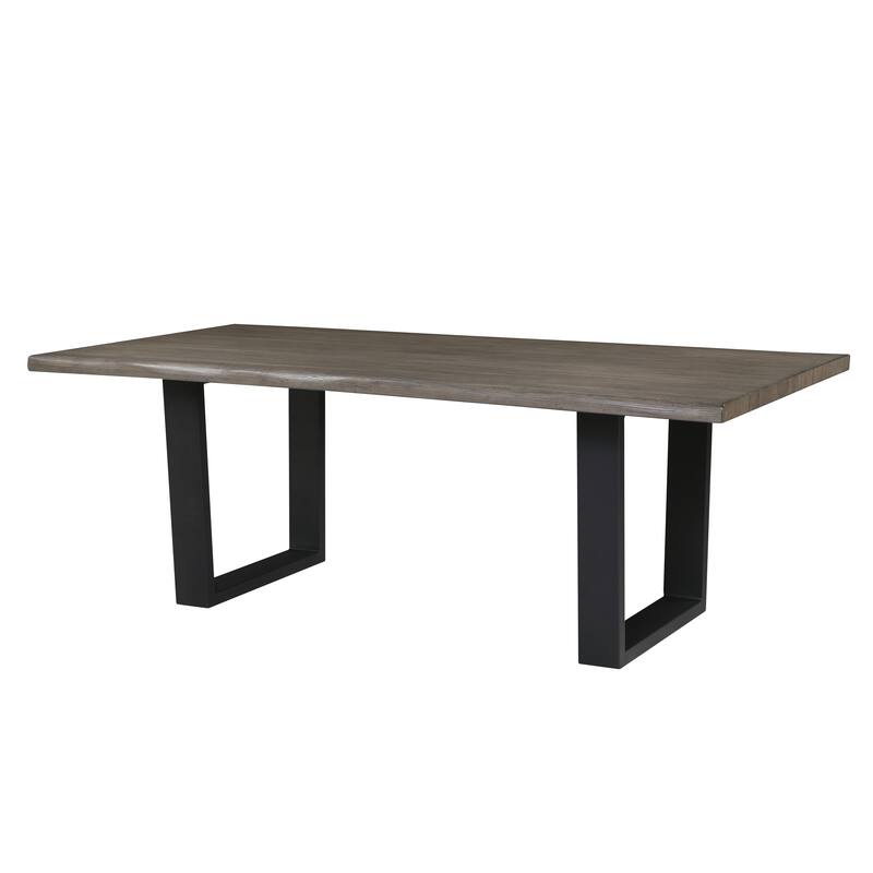 Ditmars Dark Brown Finish 84" Live Edge Dining Table by iNSPIRE Q Modern