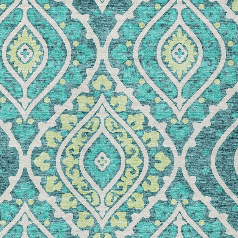 HomeRoots Floral Transitional Rectangle Outdoor Rug