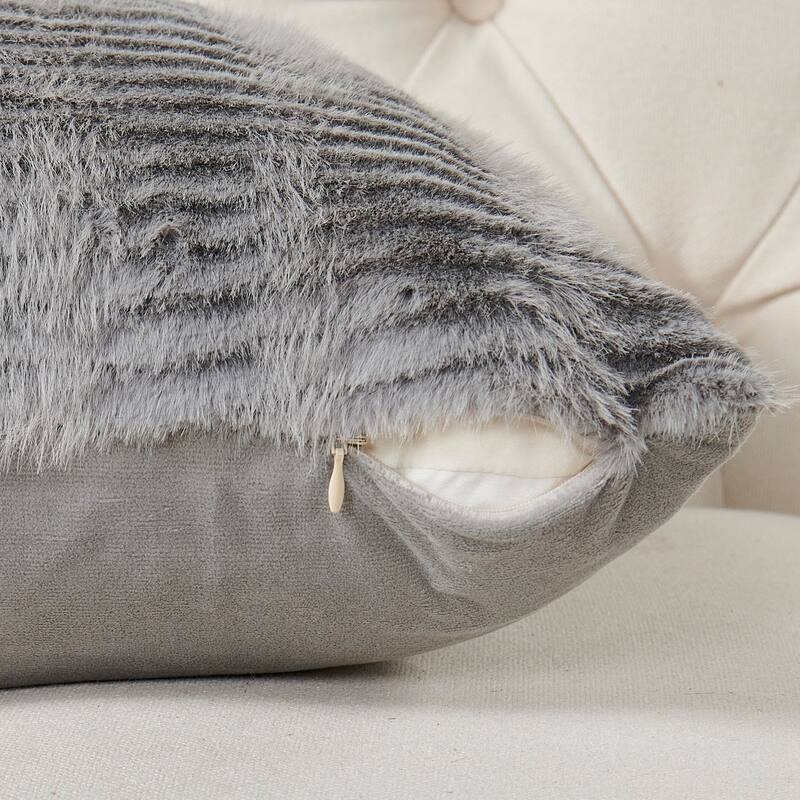 1 Pc Shaggy Wavy FauxFur Pillow Shell Soft Cushion Covers for Sofa