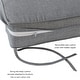 preview thumbnail 3 of 5, Heather Gray Outdoor 24-inch x 24-inch Premium Deep Seat Cushion Set (Cushions Only)