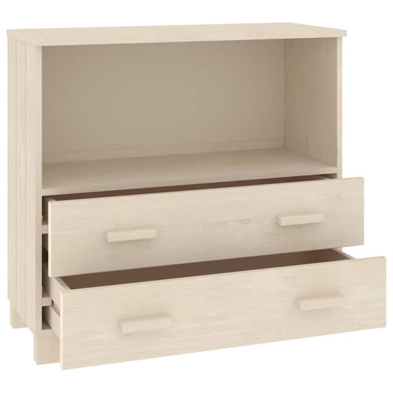 vidaXL Sideboard Buffet Console Cabinet for Bedroom HAMAR Solid Wood Pine - 33.5"x13.8"x31.5"