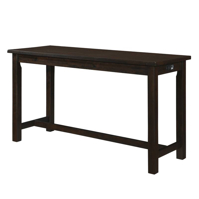 4pc Counter Height Dining Set Counter Height Table w Drawer Built-in USB Ports Power Outlets and 3 Stools Casual