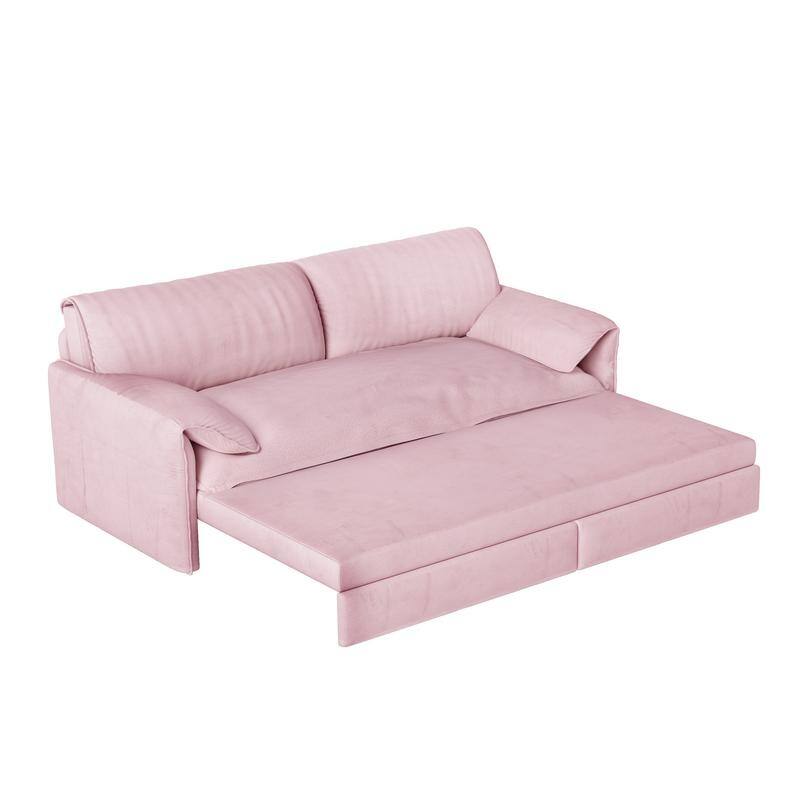 66" Queen Pull Out Sofa Bed, 3-in-1 Convertible Sleeper Sofa with Side Storage
