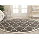 preview thumbnail 49 of 66, SAFAVIEH Handmade Chatham Elia Modern Moroccan Wool Rug 4' Round - Dark Grey/Ivory - Round