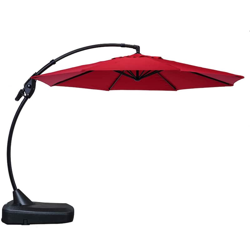 Cantilever Outdoor Umbrella with Base , Aluminum Offset Umbrella