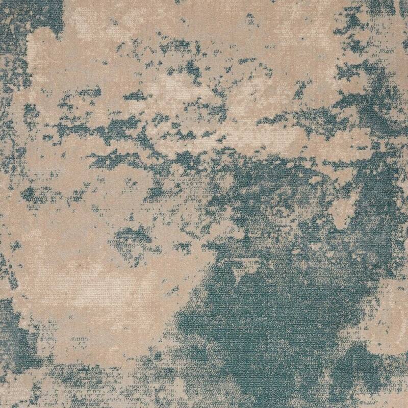 Power Loomed Abstract Modern Non Skid Stain Resistant Area Rug - 126' X '94' X '0.5