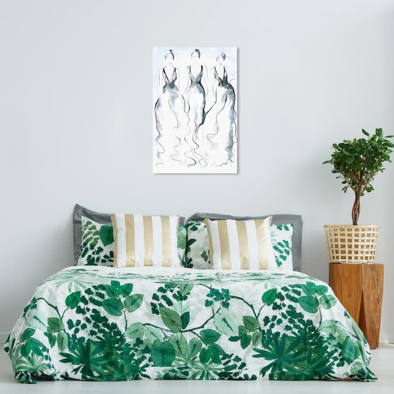 Wynwood Studio Canvas Fashion and Glam Pose White and Modern & Contemporary Wall Art Canvas Print - 36 x 24