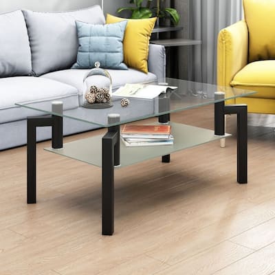 Rectangle Transparent Coffee Table
