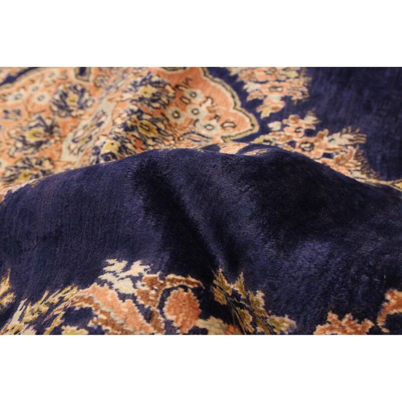 ECARPETGALLERY Hand-knotted Kayseri Vintage Dark Navy Wool Rug - 4'5 x 7'2