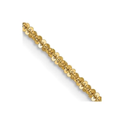 Curata Italian 14k Yellow Gold 1.5mm Diamond Cut Cyclone Chain Necklace Options: 16 18 20