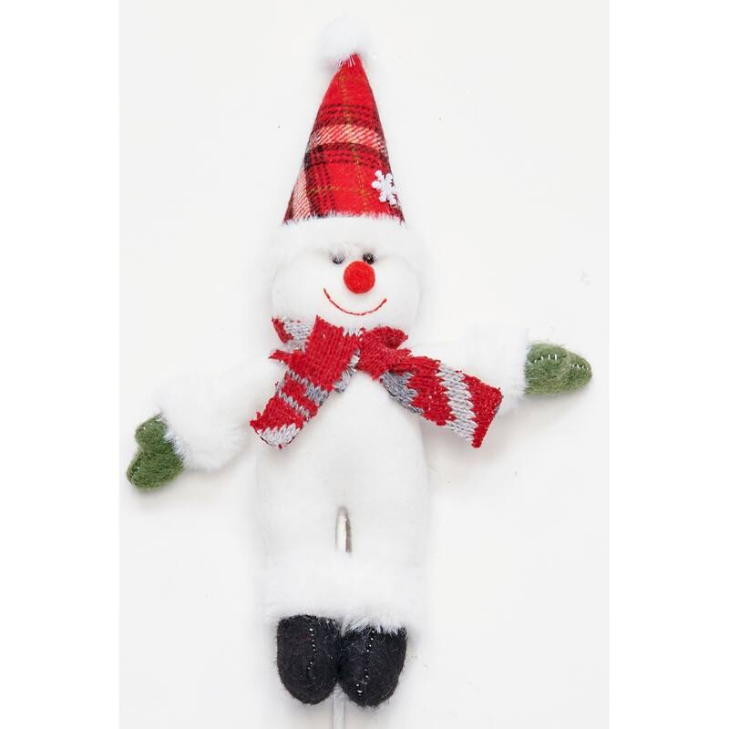9" Christmas Snowman on 11" Pick, Set of 6 - 9