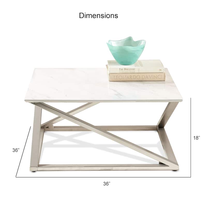 Steve Silver Zilina Faux Marble Top 3-Piece Occasional Set