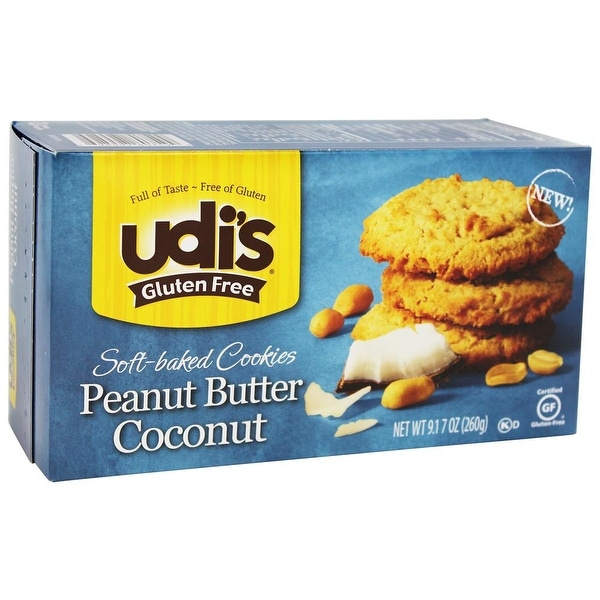 Udi's Cookies - Coconut Peanut Butter - Case of 6 - 9.1 oz.