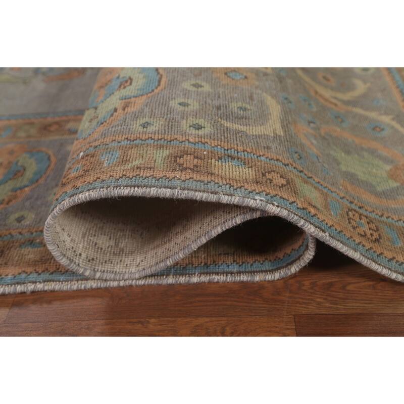 Over-Dyed Tabriz Persian Vintage Rug Hand-Knotted Wool Carpet - 8'3"x 11'5"