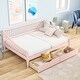 preview thumbnail 14 of 22, Multi-functional Design,Full Size Daybed with Trundle and Support Legs,Solid Construction