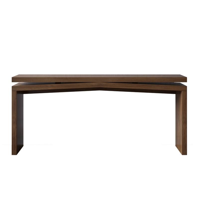 Rustic 65" Solid Wood Console Table for Farmhouse Entryway Living Room or Hallway Display Storage