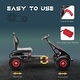 preview thumbnail 5 of 8, Durable Kids Pedal Go-Kart, 3-Position Seat, Shock-Absorbing Suspension - Red