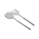 Set of 2 Salad Servers with Twisted Handles - 12" - Silver