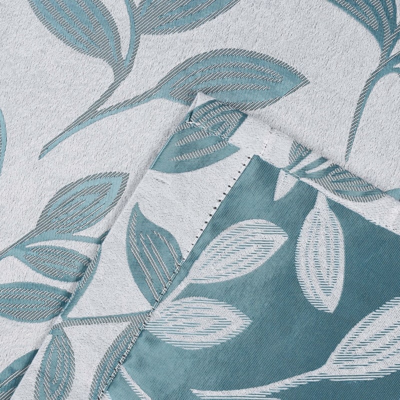 Superior Leaves Machine Washable Room Darkening Grommet With Ties Blackout Curtains, Set of 2