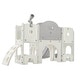preview thumbnail 16 of 25, Kids Slide Playset Structure 9 in 1,Spaceship Set with Slide,Arch Tunnel,Ring Toss,Drawing Whiteboard,Basketball Hoop