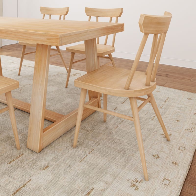 Plank and Beam Solid Wood Windsor Dining Chair - Set of 2