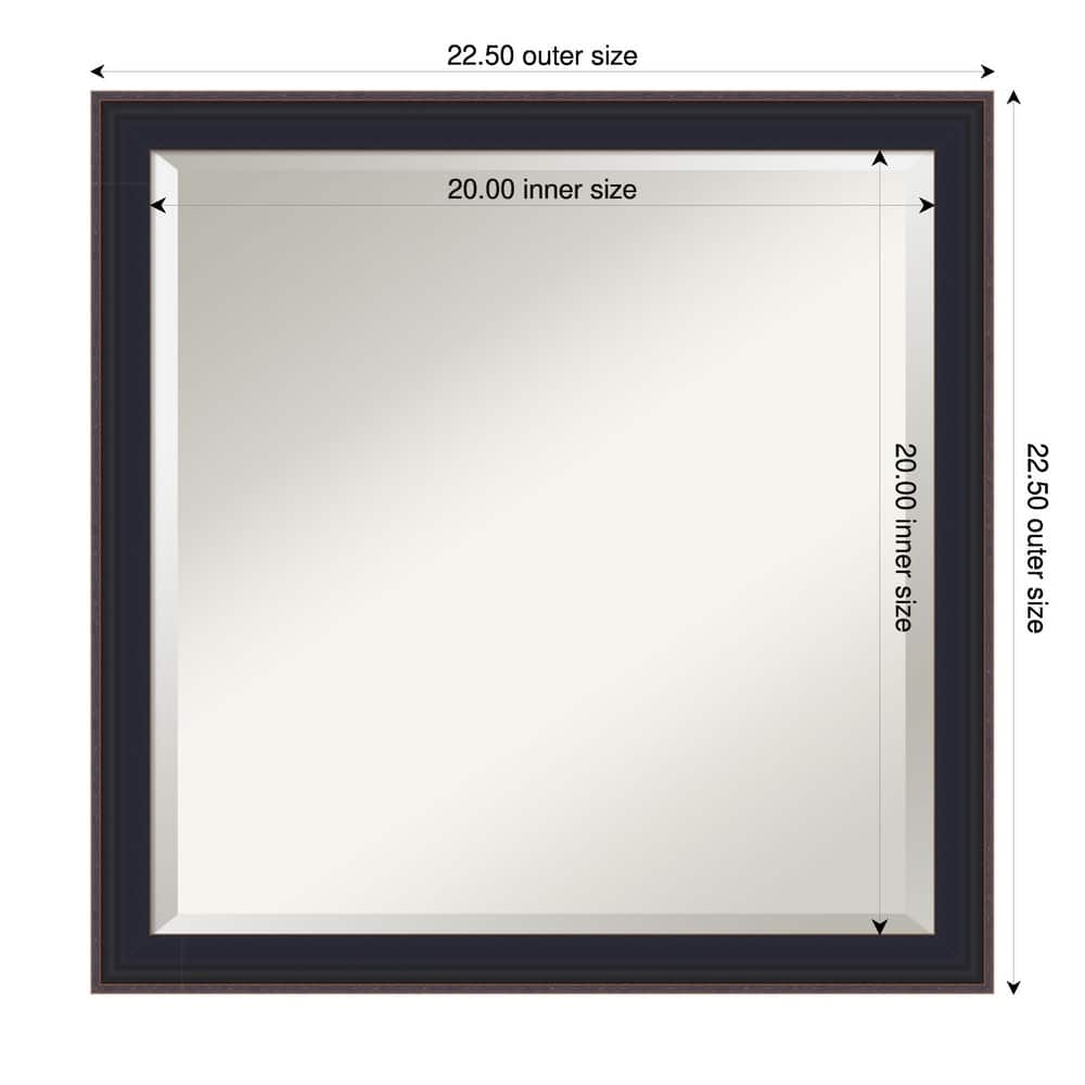 Havana Black Bronze Beveled Framed Bathroom Vanity Wall Mirror - Havana Black Bronze