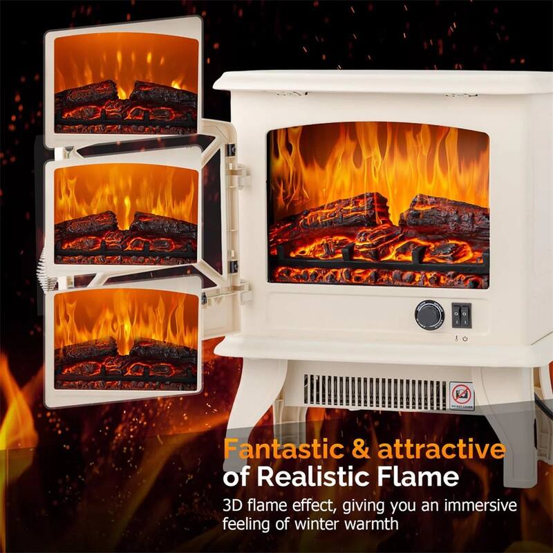 17-inch 1400W Freestanding Electric Fireplace