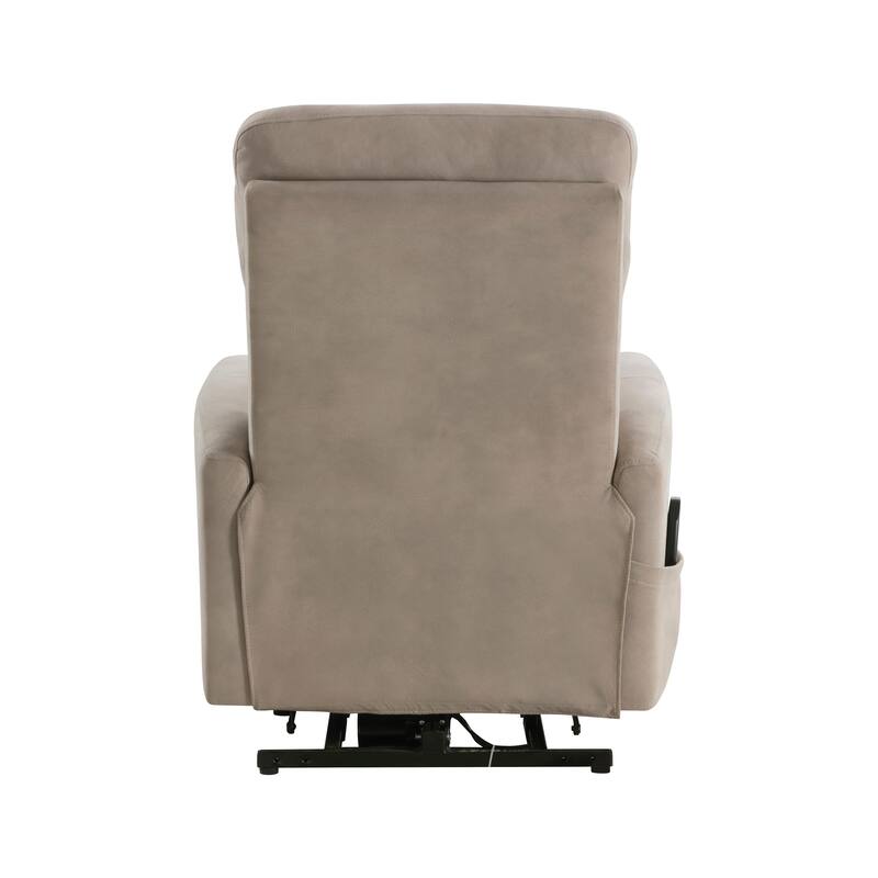 Power Lift Chair with Massage and Heat Comfort Brown Microfiber Upholstery Living Room Power Reclining Motion Chair